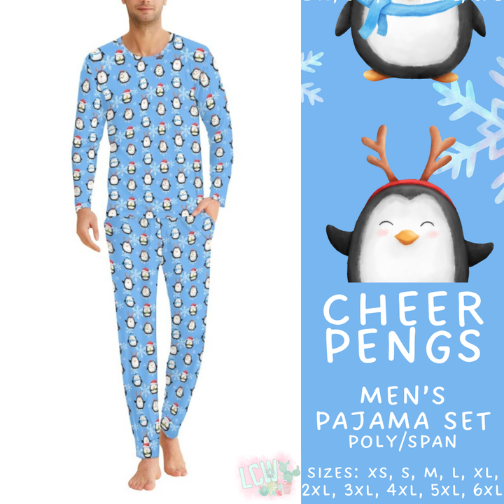 Batch #412 - Christmas Family Pajamas 2 - Closes 9/12 - ETA late October - Cheer Pengs Men's Pajama Set