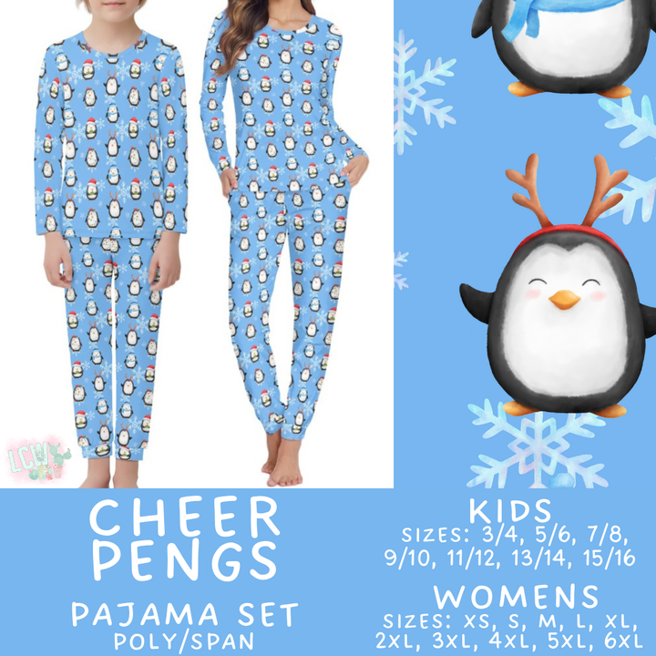 Batch #412 - Christmas Family Pajamas 2 - Closes 9/12 - ETA late October - Cheer Pengs Women's & Kid's Pajama Set