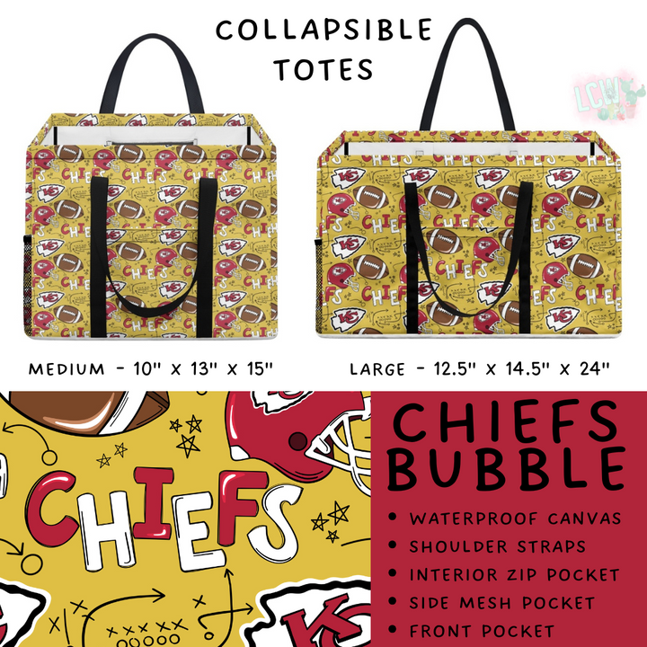 Batch #420 - End Zone Gear - Closes 9/26 - ETA mid Nov - Chiefs Bubble Collapsible Tote