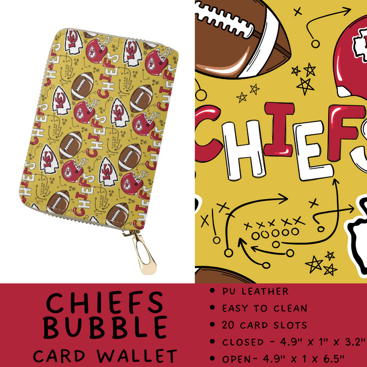 Batch #420 - End Zone Gear - Closes 9/26 - ETA mid Nov - Chiefs Bubble Card Wallet