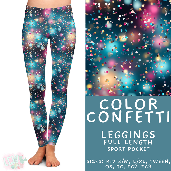 Batch #446 - New Year's Eve 2 - Closes 11/5 - ETA mid Dec - Color Confetti Full Length Leggings