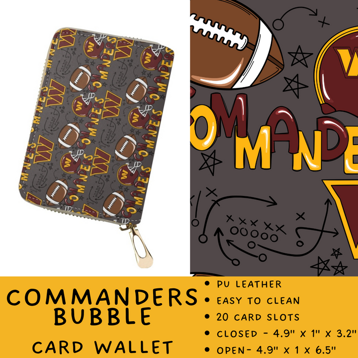 Batch #420 - End Zone Gear - Closes 9/26 - ETA mid Nov - Commanders Bubble Card Wallet