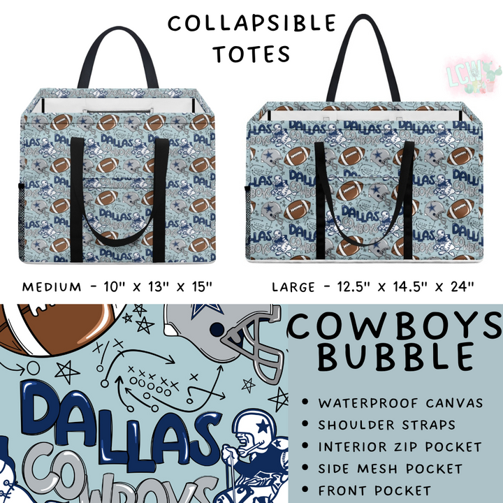 Batch #420 - End Zone Gear - Closes 9/26 - ETA mid Nov - Cowboys Bubble Collapsible Tote