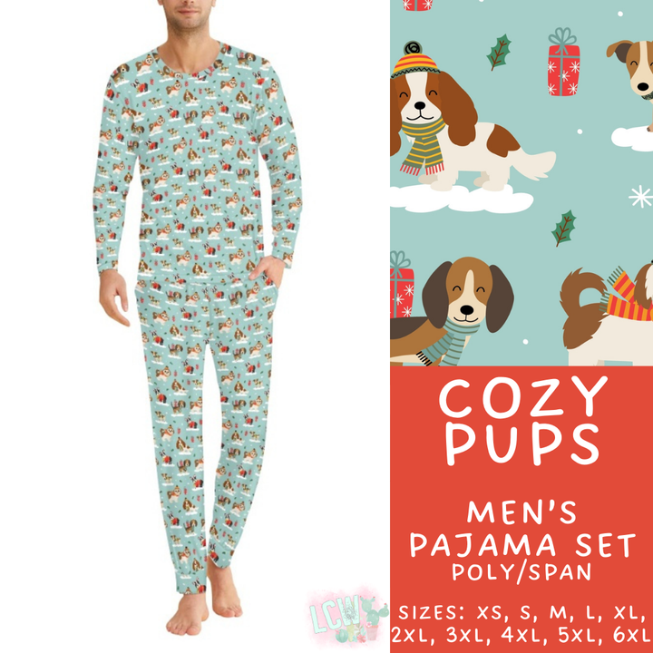 Batch #425 - Winter Family Pajamas - Closes 10/6 - ETA late Nov - Cozy Pups Men's Pajama Set