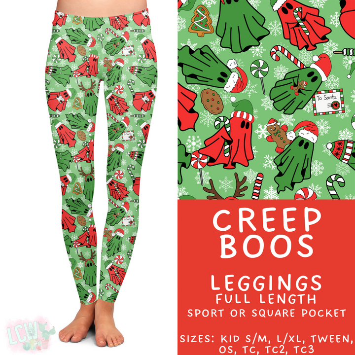 Batch #413 - Merry Creepmas 2 - Closes 9/15 - ETA early November - Creep Boos Full Length Leggings