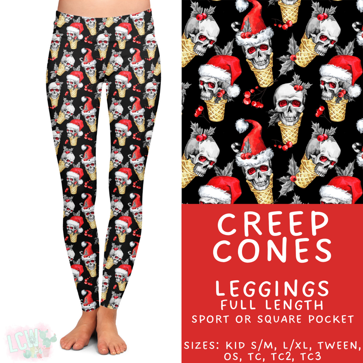 Batch #413 - Merry Creepmas 2 - Closes 9/15 - ETA early November - Creep Cones Full Length Leggings