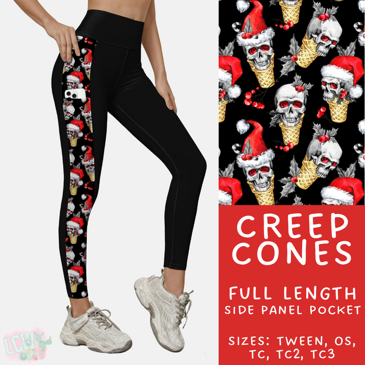Batch #413 - Merry Creepmas 2 - Closes 9/15 - ETA early November - Creep Cones Side Panel Pocket Leggings