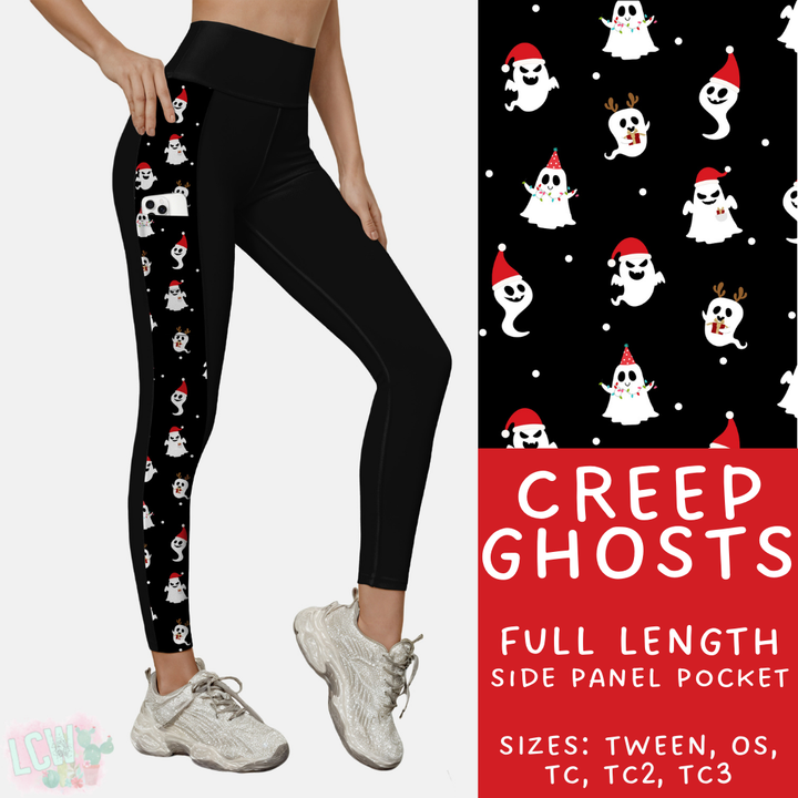Batch #413 - Merry Creepmas 2 - Closes 9/15 - ETA early November - Creep Ghosts Side Panel Pocket Leggings