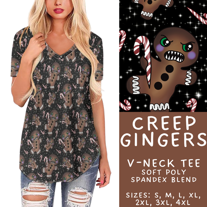 Batch #413 - Merry Creepmas 2 - Closes 9/15 - ETA early November - Creep Gingers V-Neck Tee