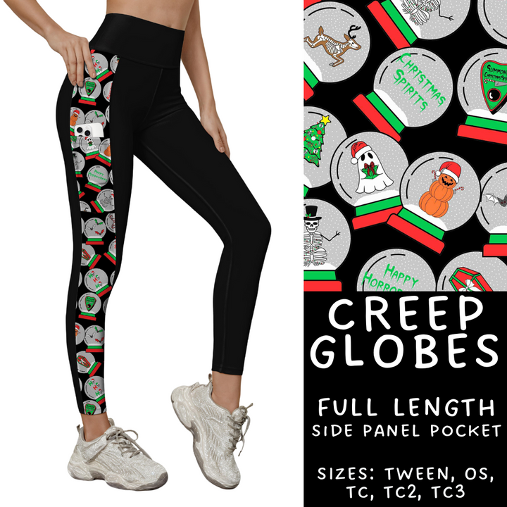 Batch #413 - Merry Creepmas 2 - Closes 9/15 - ETA early November - Creep Globes Side Panel Pocket Leggings
