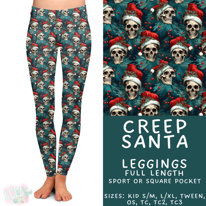 Batch #413 - Merry Creepmas 2 - Closes 9/15 - ETA early November - Creep Santa Full Length Leggings