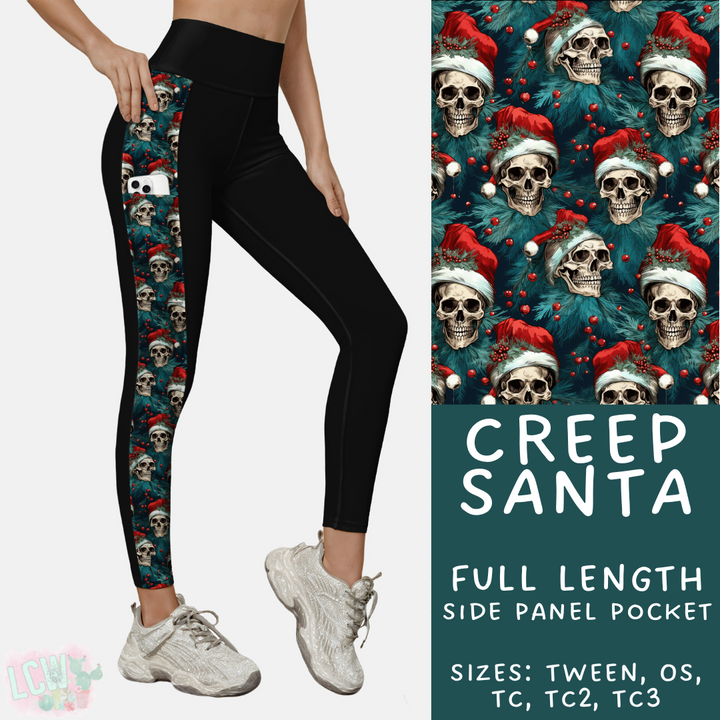 Batch #413 - Merry Creepmas 2 - Closes 9/15 - ETA early November - Creep Santa Side Panel Pocket Leggings