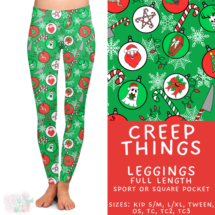 Batch #413 - Merry Creepmas 2 - Closes 9/15 - ETA early November - Creep Things Full Length Leggings