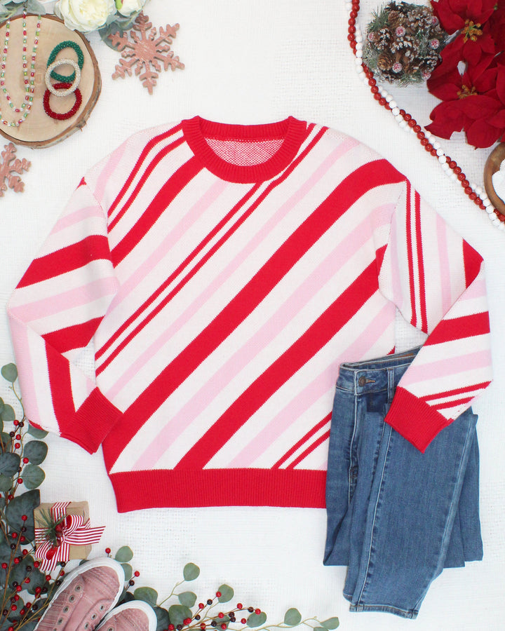 IN STOCK Candy Cane Pullover Sweater