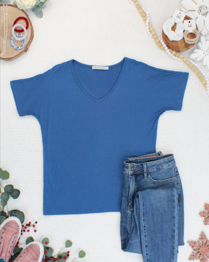 IN STOCK Chloe Cozy Top - Winter Blue