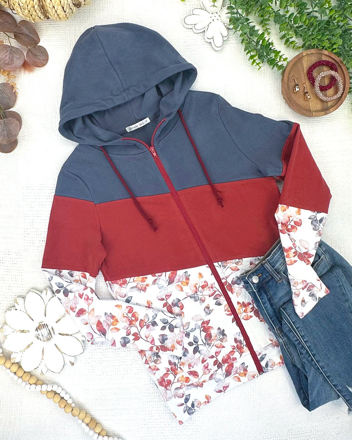IN STOCK Colorblock Fullzip - Autumn Watercolor Mix