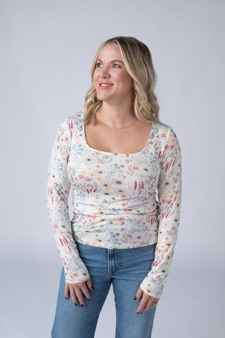 IN STOCK Alyssa Long Sleeve Top - Wildflower Gardens