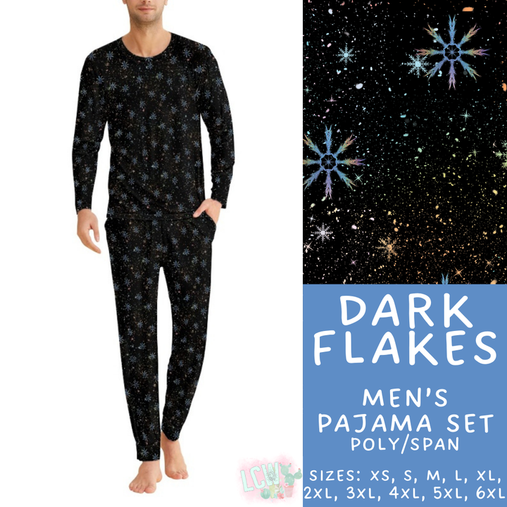 Batch #425 - Winter Family Pajamas - Closes 10/6 - ETA late Nov - Dark Flakes Men's Pajama Set