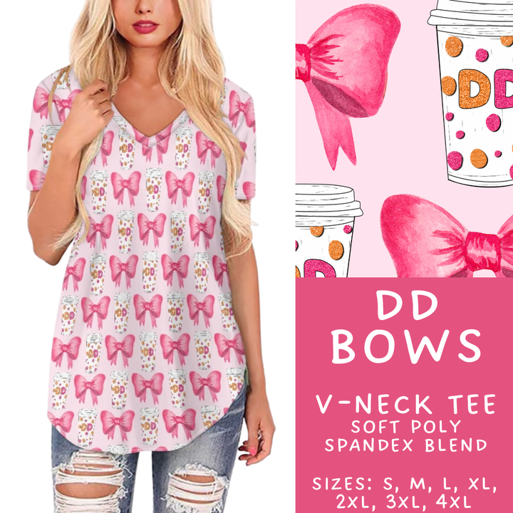 Batch #408 - Fun Run 14 - Closes 9/5 - ETA mid/late October - DD Bows V-Neck Tee
