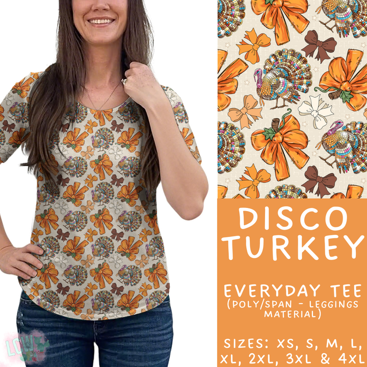 Batch #407 - Fall Fun 2 - Closes 9/4 - ETA mid/late October - Disco Turkey Everyday Tee