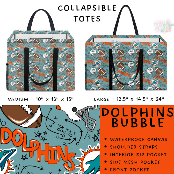 Batch #420 - End Zone Gear - Closes 9/26 - ETA mid Nov - Dolphins Bubble Collapsible Tote