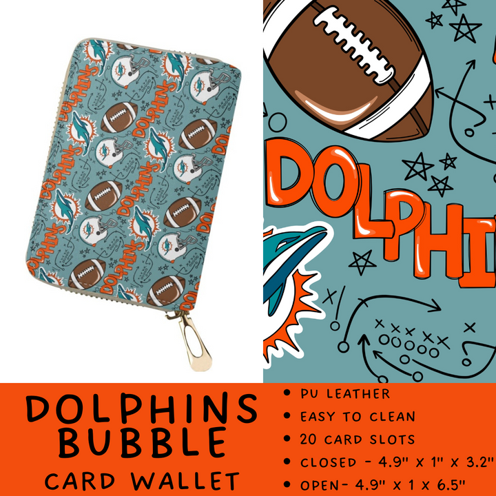 Batch #420 - End Zone Gear - Closes 9/26 - ETA mid Nov - Dolphins Bubble Card Wallet