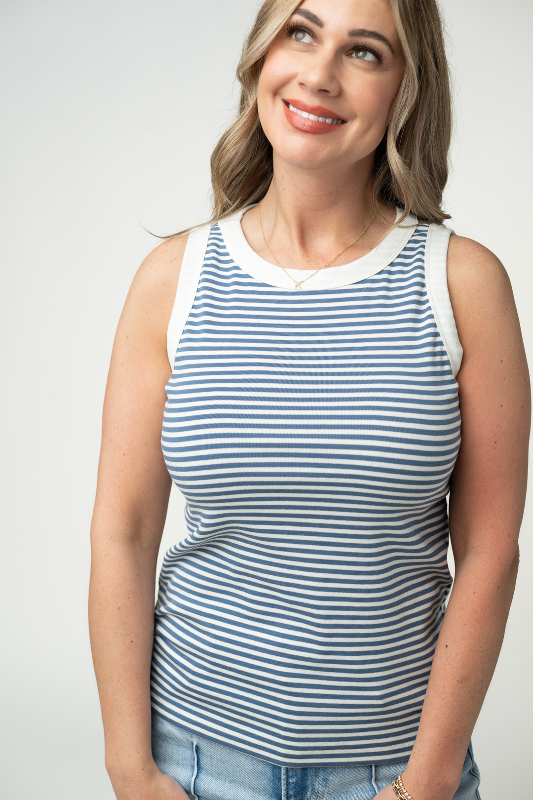 IN STOCK Classic Tank - Blue and White