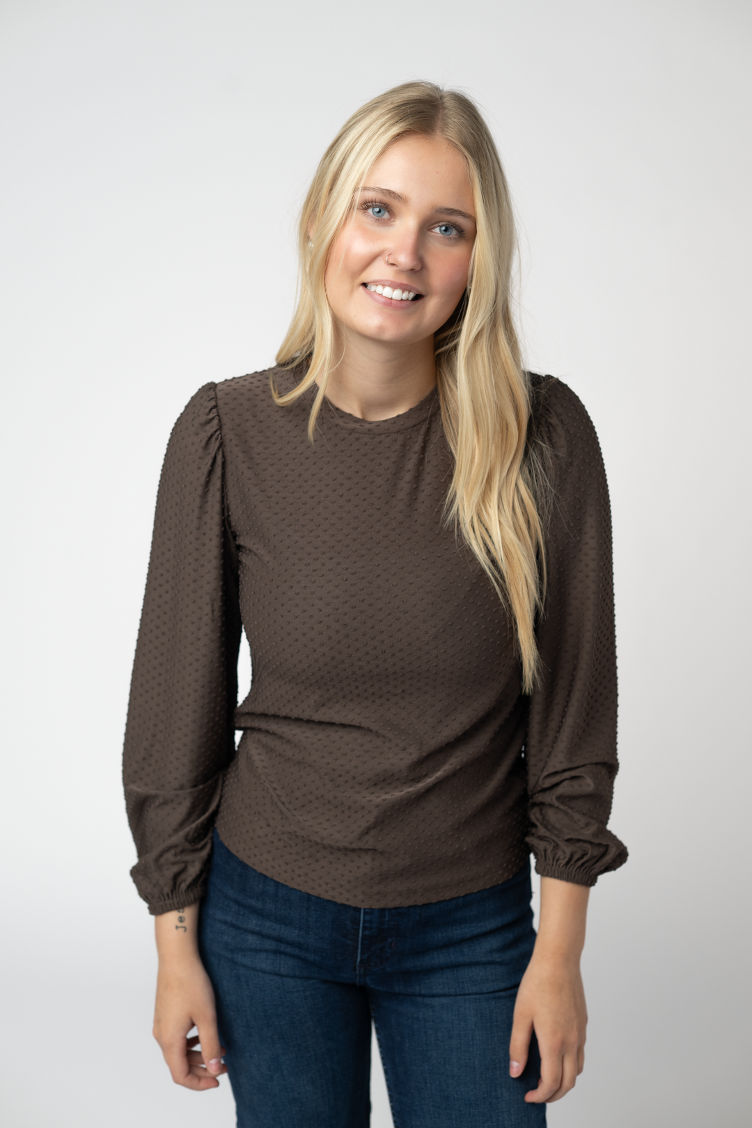 IN STOCK Miranda Dot Top - Brown
