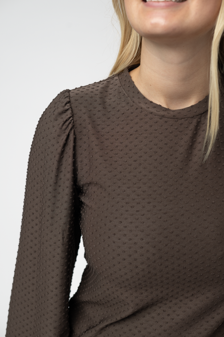 IN STOCK Miranda Dot Top - Brown