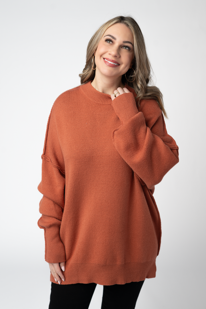 IN STOCK Aurora Cozy Sweater - Pumpkin Spice