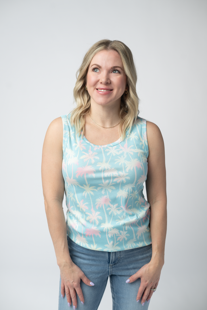 IN STOCK Ava Tank - Aqua Palm