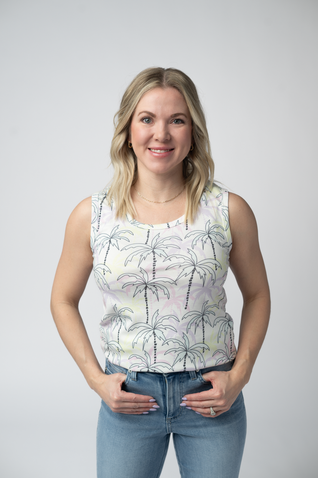 IN STOCK Ava Tank - Neon Palm