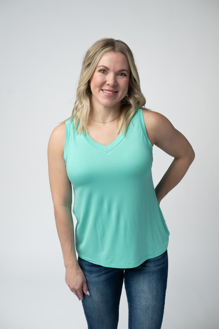 IN STOCK Noelle Tank - Turquoise