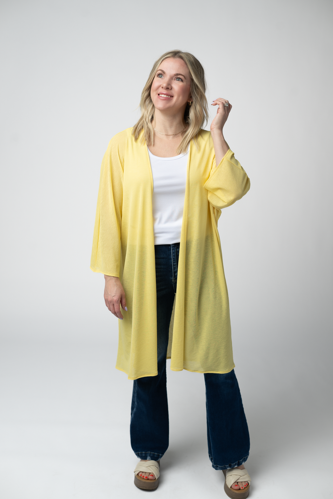 IN STOCK Ellie Cover-Up Kimono - Lemon