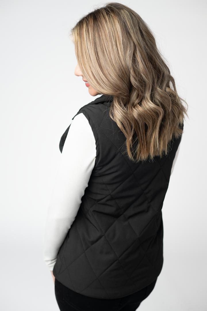 IN STOCK Remy Zip Up Vest - Black