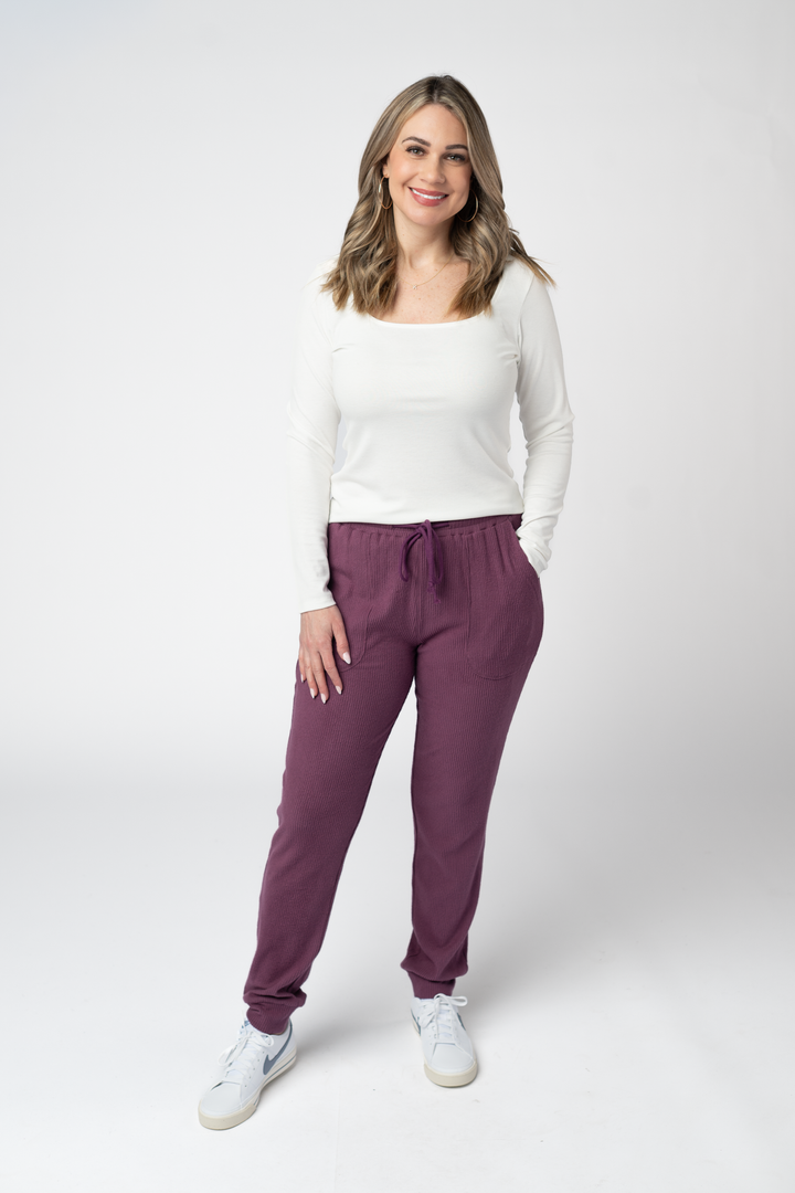 IN STOCK Corrine Joggers - Plum