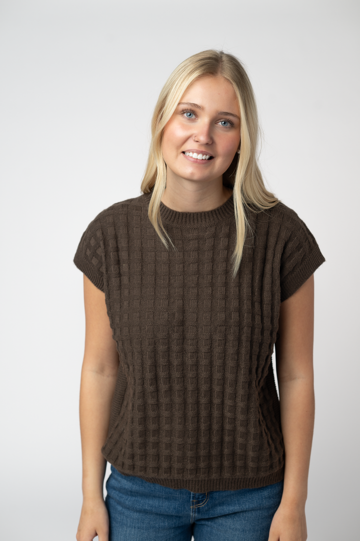 IN STOCK Kelly Knitted Top - Brown