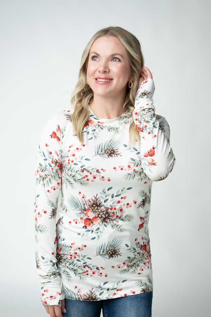 IN STOCK Blair Long Sleeve Top - Pineberry