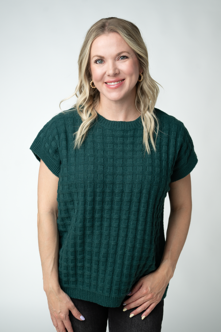 IN STOCK Kelly Knitted Top - Evergreen