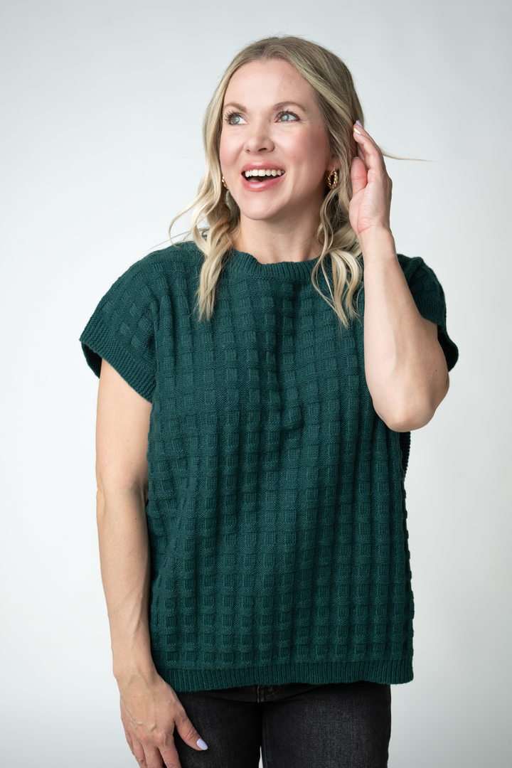 IN STOCK Kelly Knitted Top - Evergreen