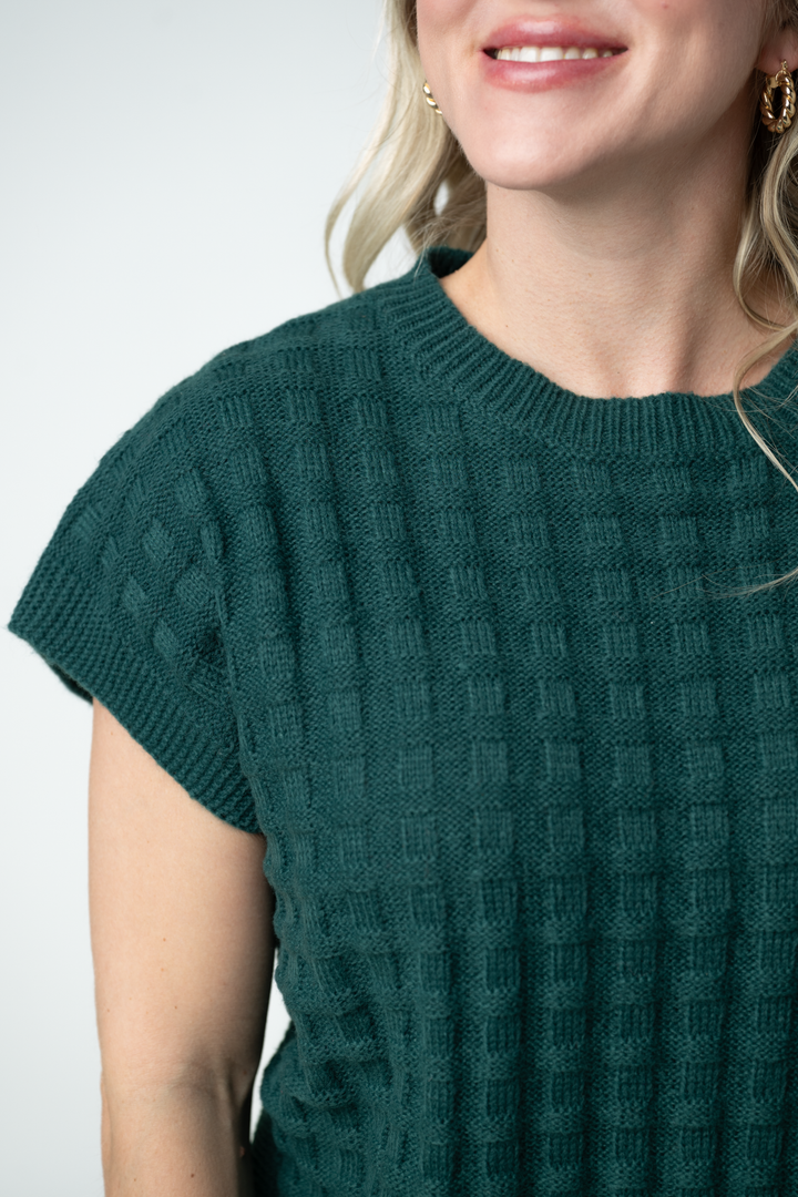 IN STOCK Kelly Knitted Top - Evergreen