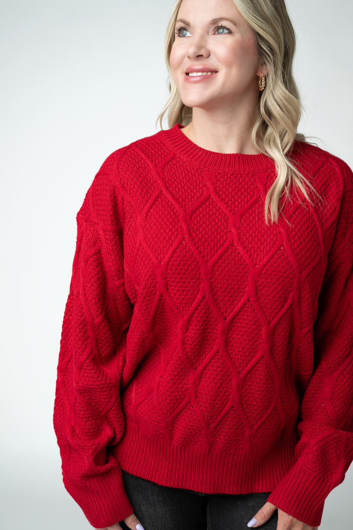 IN STOCK Carson Pullover - Red