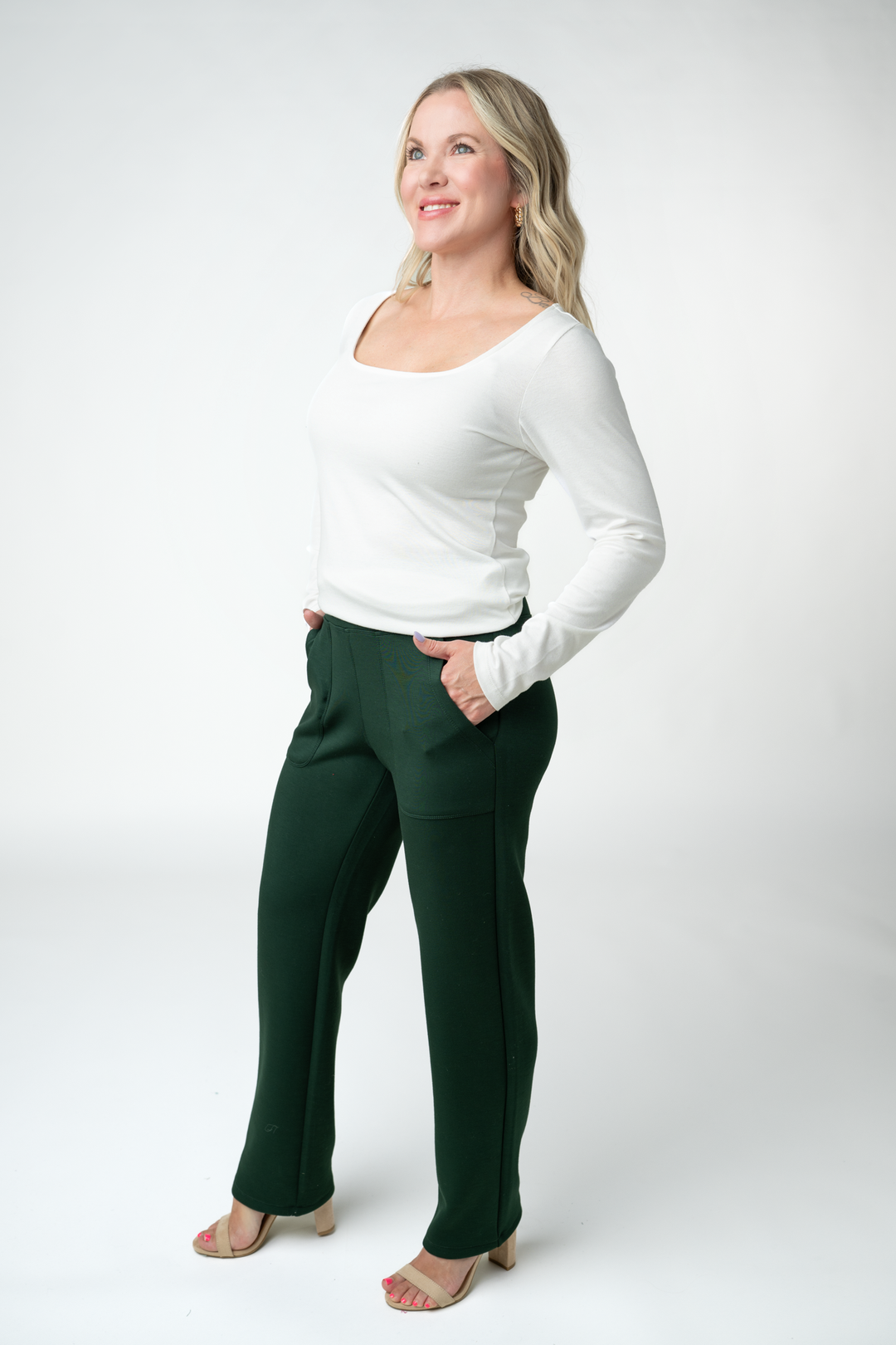 IN STOCK Luxe Ankle Bottoms- Evergreen