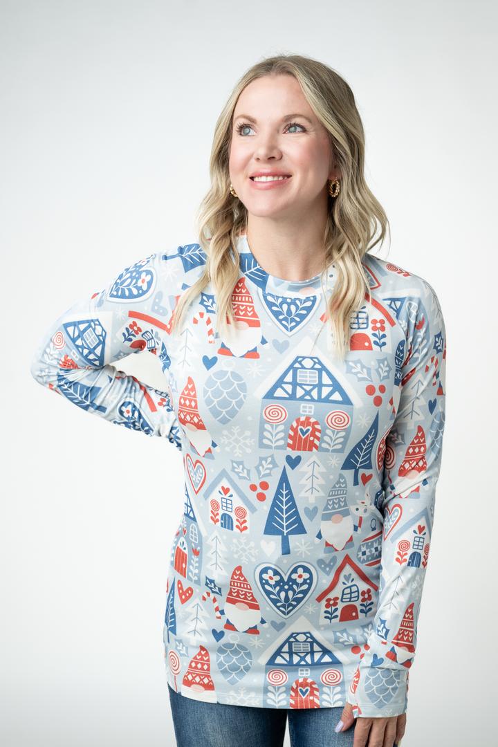 IN STOCK Blair Long Sleeve Top - Winter Gnome
