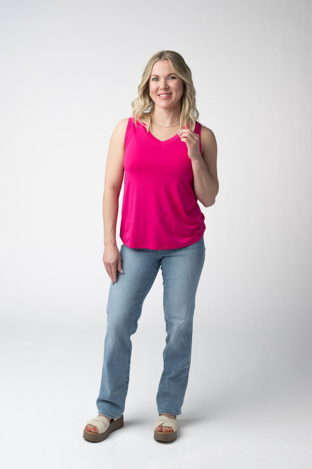 IN STOCK Noelle Tank - Hot Pink