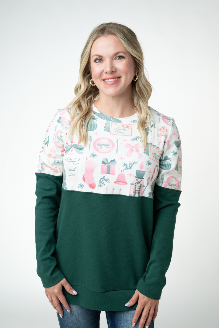 IN STOCK Natalie Pullover - Pink Pine Noel and Evergreen
