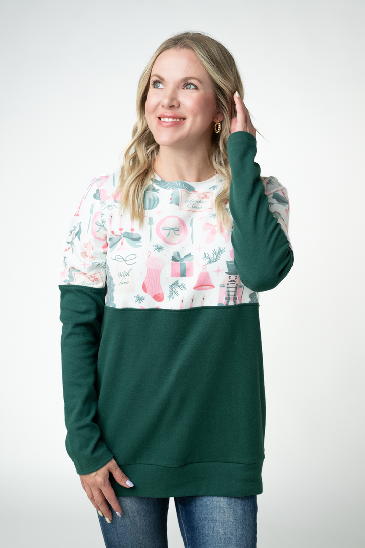 IN STOCK Natalie Pullover - Pink Pine Noel and Evergreen