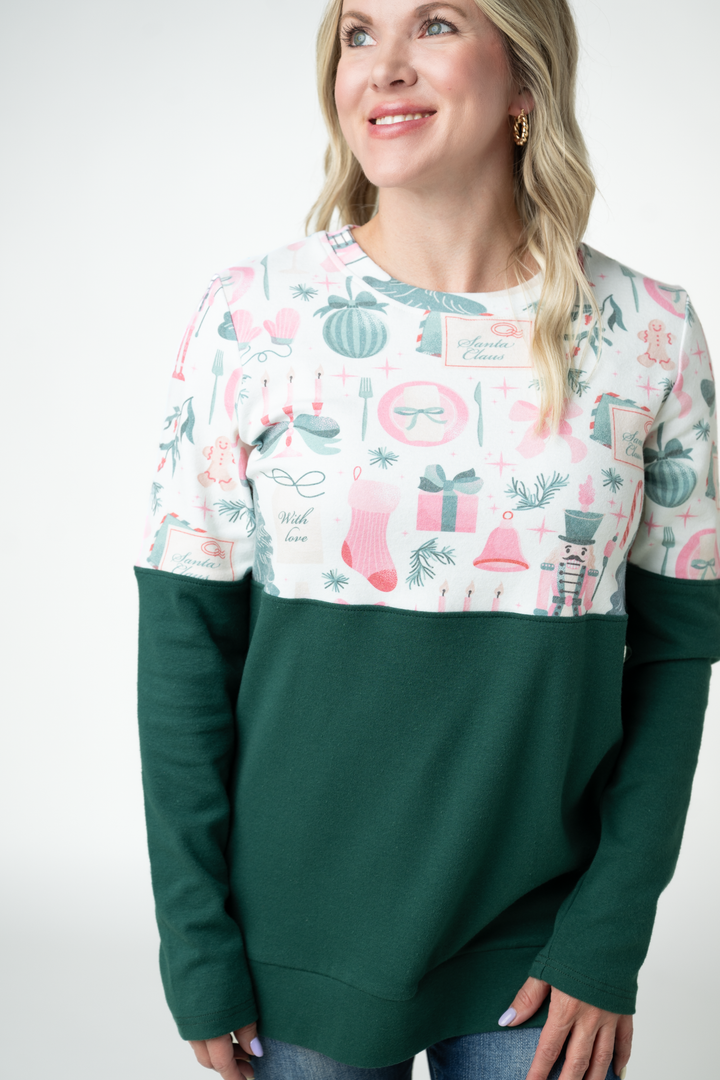 IN STOCK Natalie Pullover - Pink Pine Noel and Evergreen