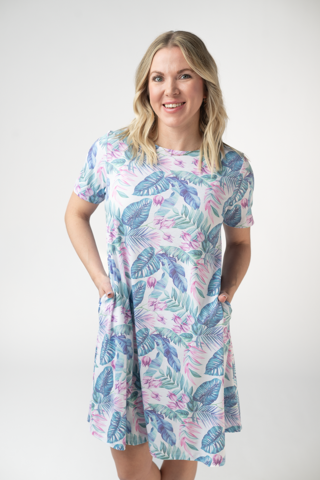 IN STOCK Alicia Dress - Tropical Leaf