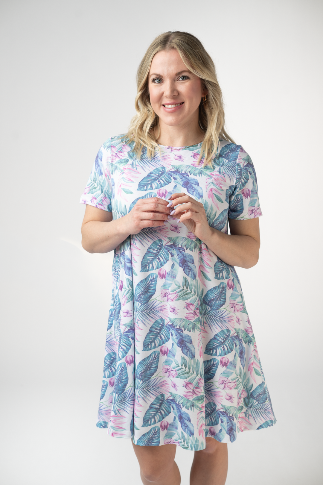 IN STOCK Alicia Dress - Tropical Leaf